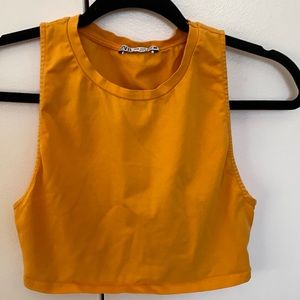 Orange crop top from ZARA. Size Medium.